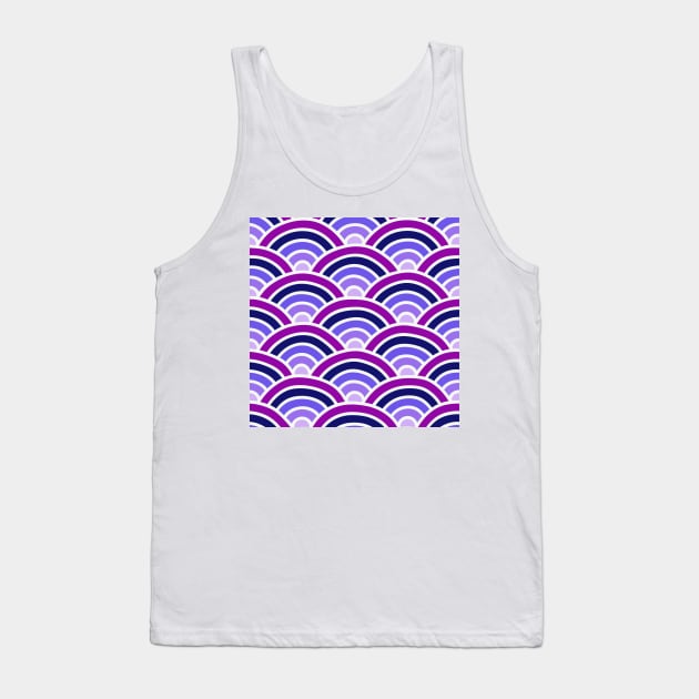 Purple Waves Tank Top by Kelly Louise Art